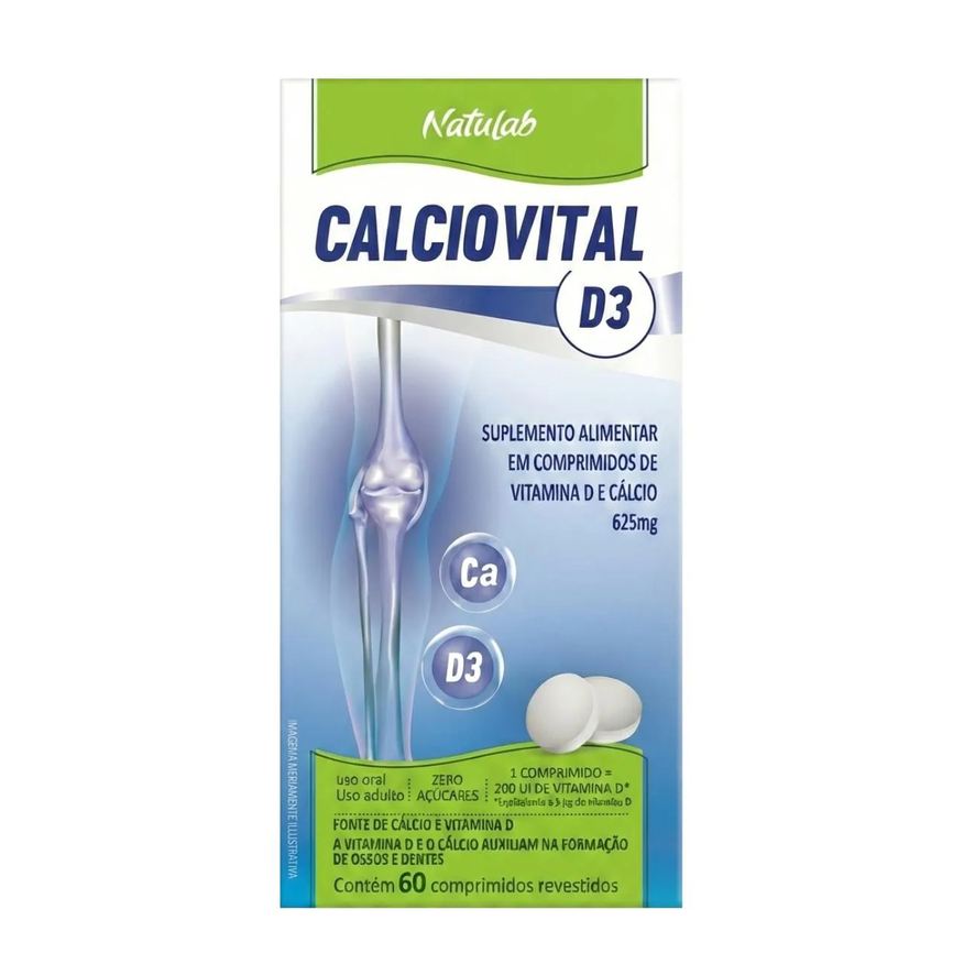 Natulab Calciovital D3 625mg C/60 Comprimidos