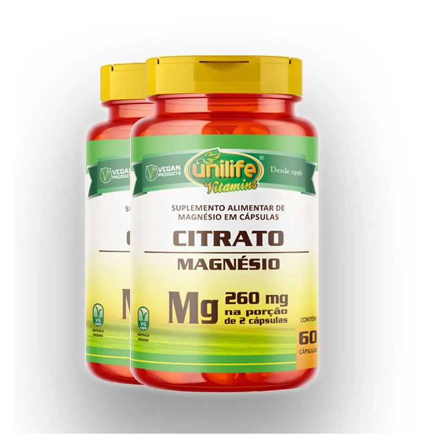 Unilife Kit 2 Magnésio Citrato 350mg 60 Cápsulas
