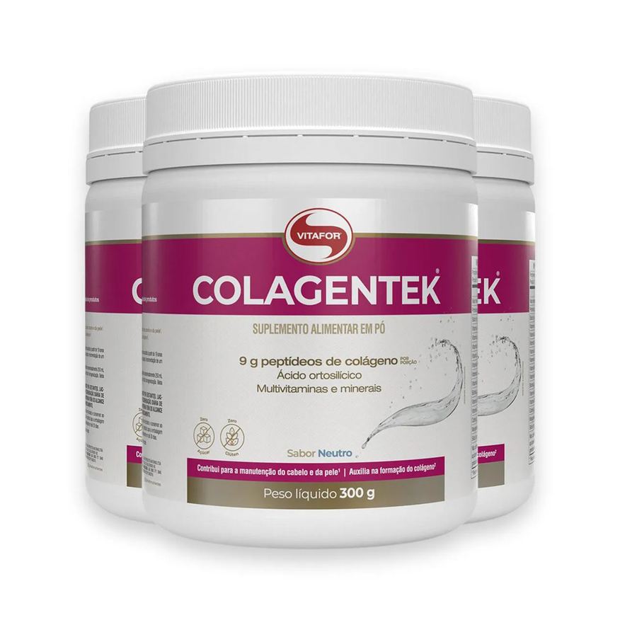 Vitafor Kit 3 Colagentek 300g Neutro
