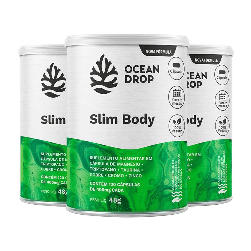 Ocean Drop Kit 3 Slim Body Vegano 120 Cápsulas
