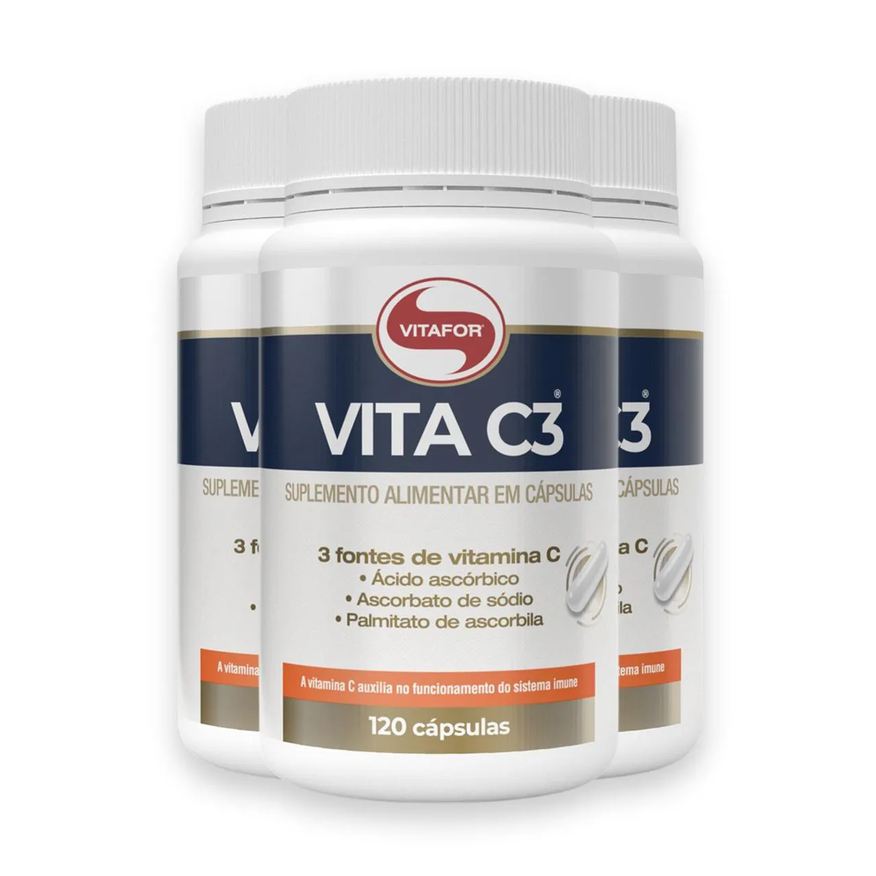 Vitafor Kit 3 Vita C3 Vitamina C 120 Cápsulas