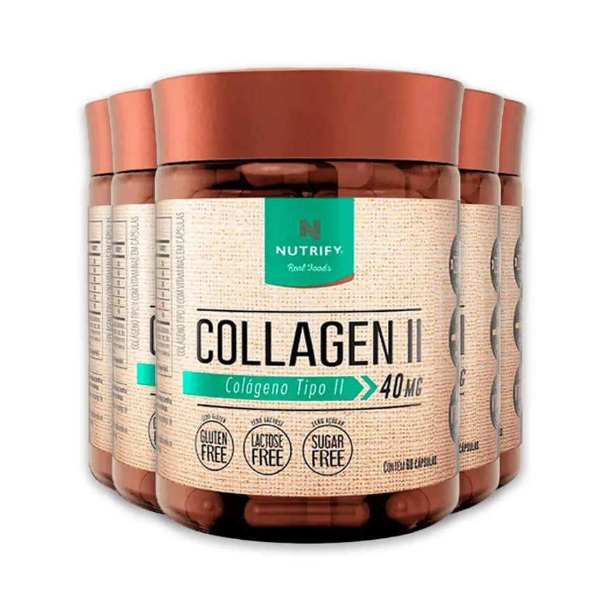 Nutrify Kit 5 Colágeno Tipo 2 Collagen Ii 60 Cápsulas
