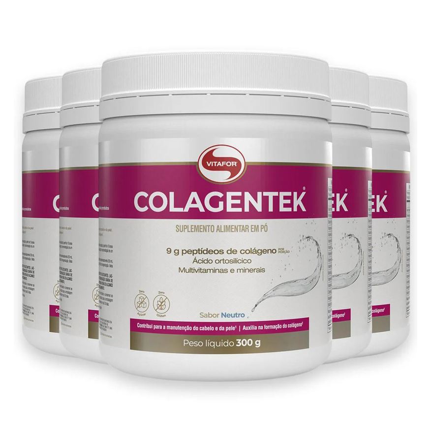 Vitafor Kit 5 Colagentek 300g Neutro