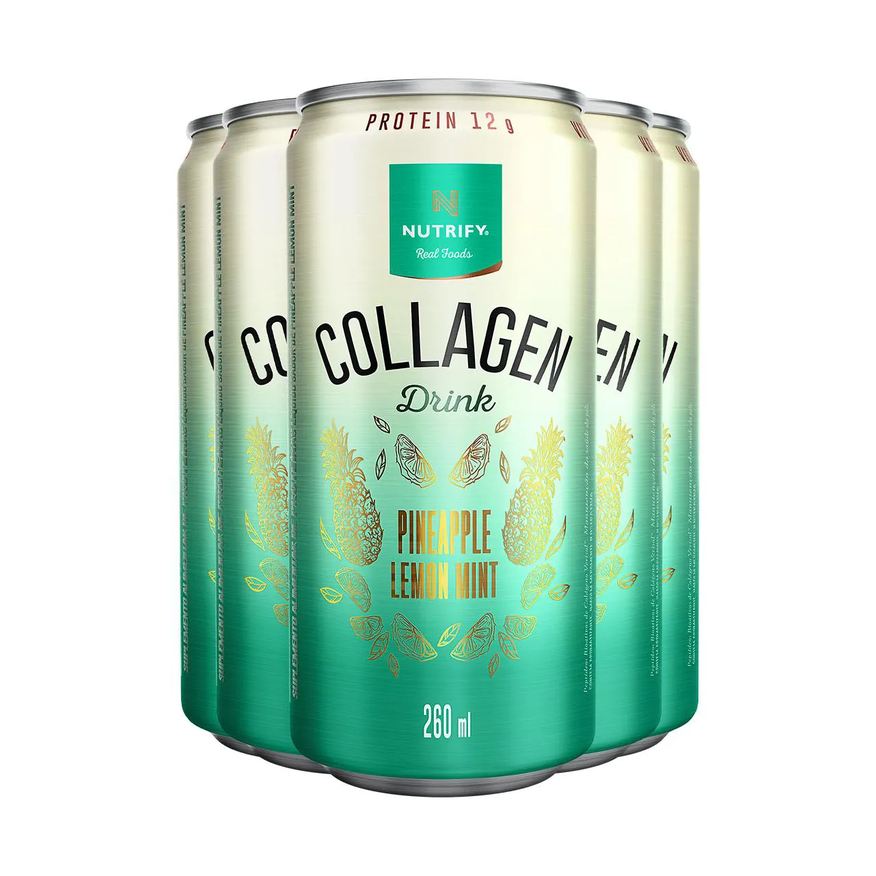 Nutrify Kit 5 Collagen Drink Abacaxi com Hortelã e Limão 260ml