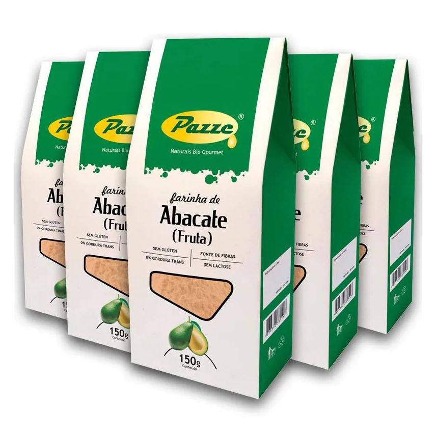 Pazze Kit 5 Farinha de Abacate 150 Gramas