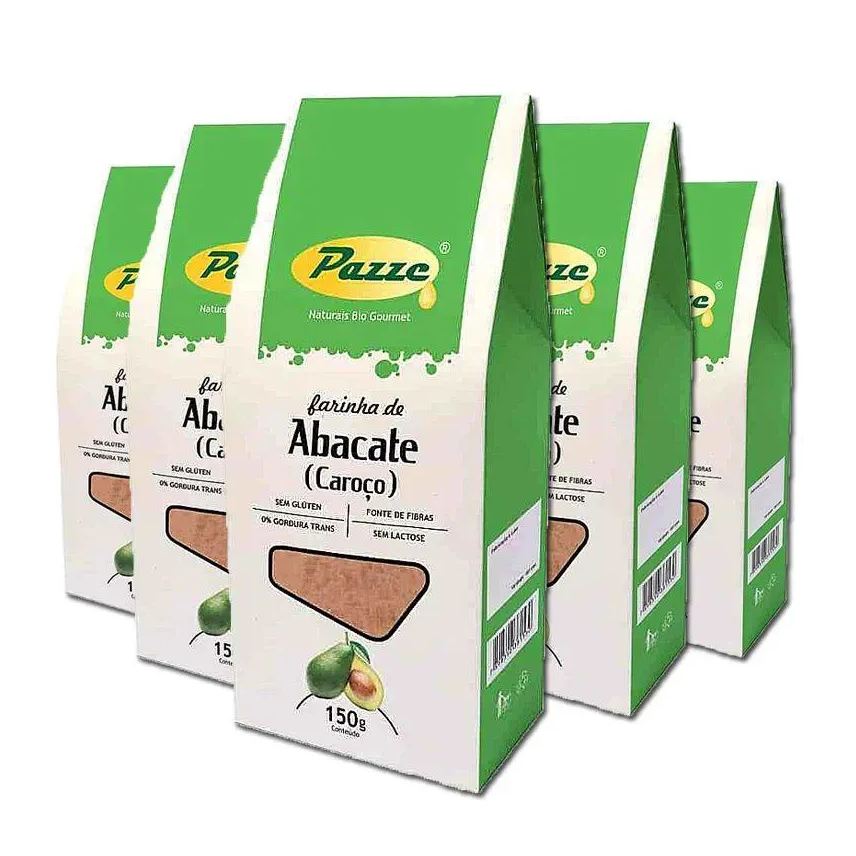 Pazze Kit 5 Farinha de Caroço de Abacate 150g