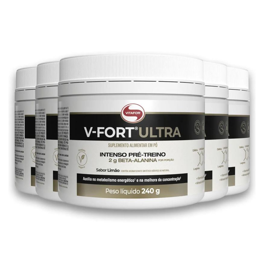 Vitafor Kit 5 V Fort Ultra 240g Limão