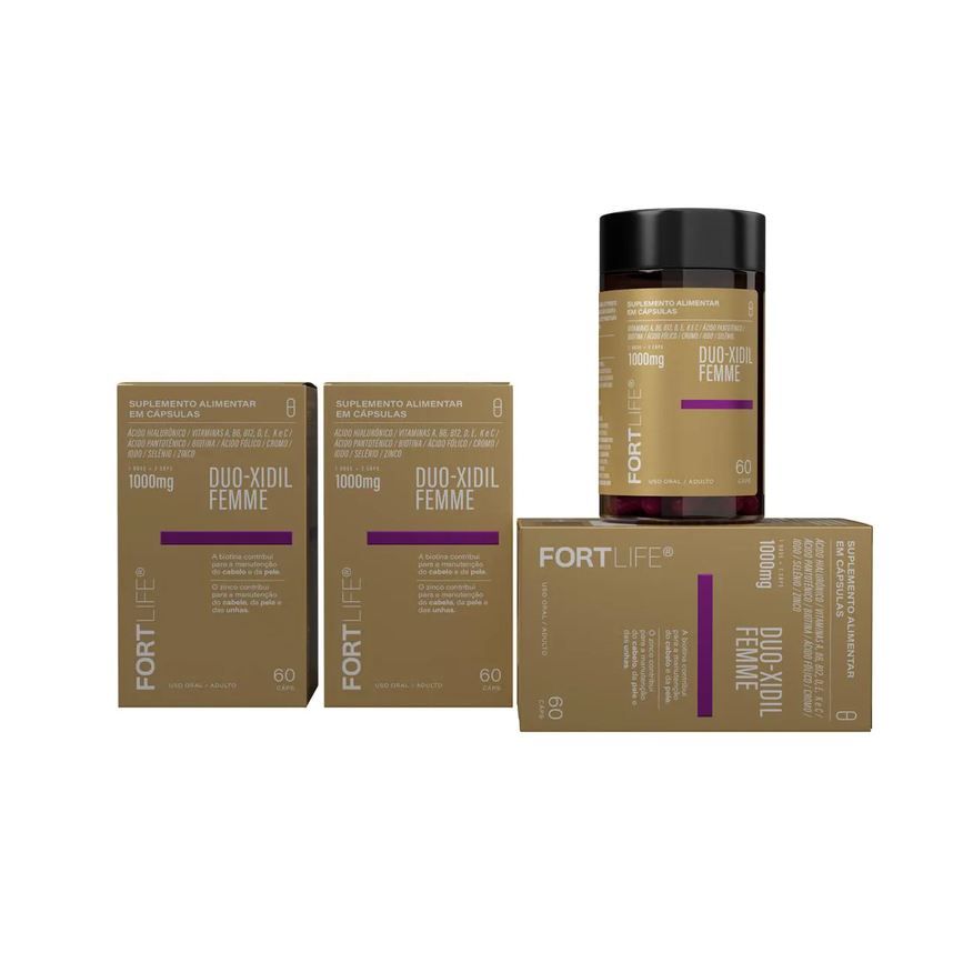 Fortlife Kit 3 Und Duo-Xidil Femme 1000mg 60 Cápsulas