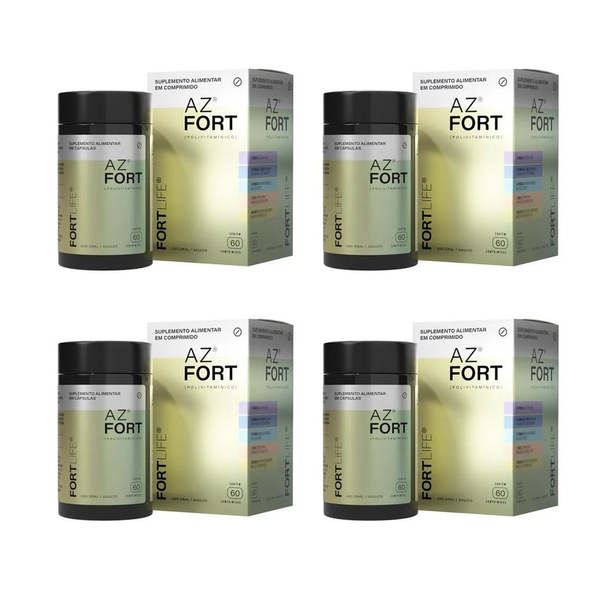 Fortlife Kit 4 Az Fort Polivitamínico 60 Comprimidos
