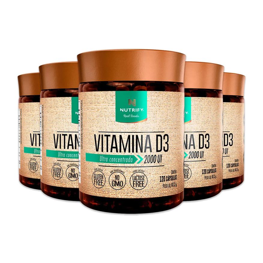 Nutrify Kit 5 Vitamina D3 2000Ui 120 Cápsulas