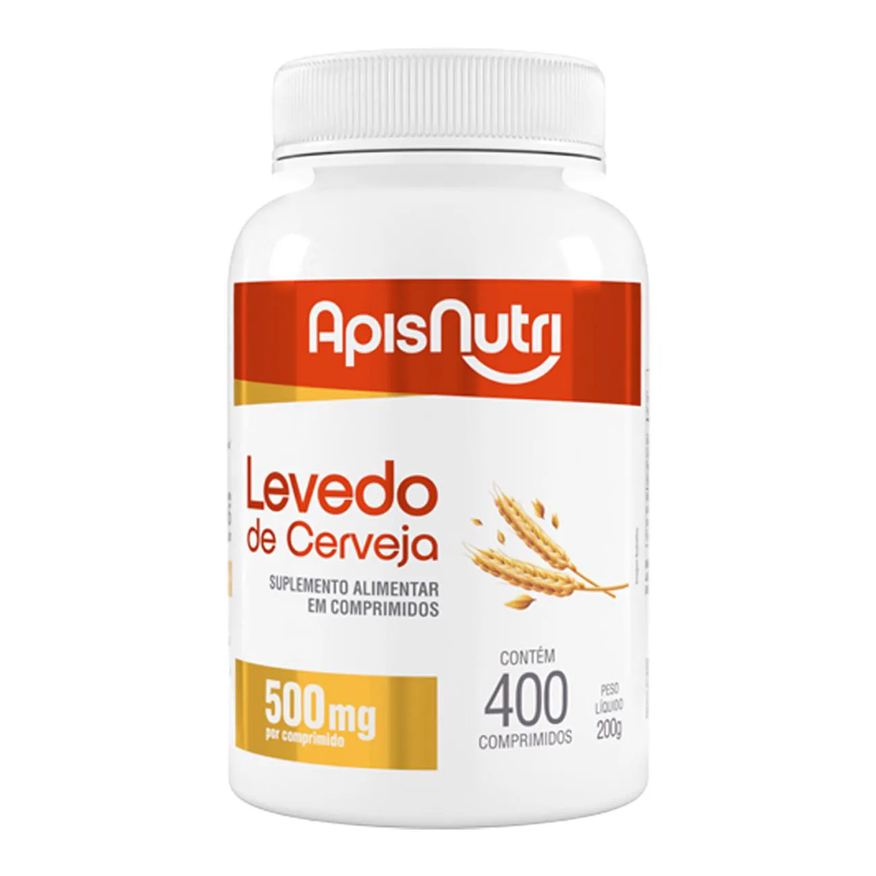 Apisnutri Levedo de Cerveja 400 Comprimidos 500mg