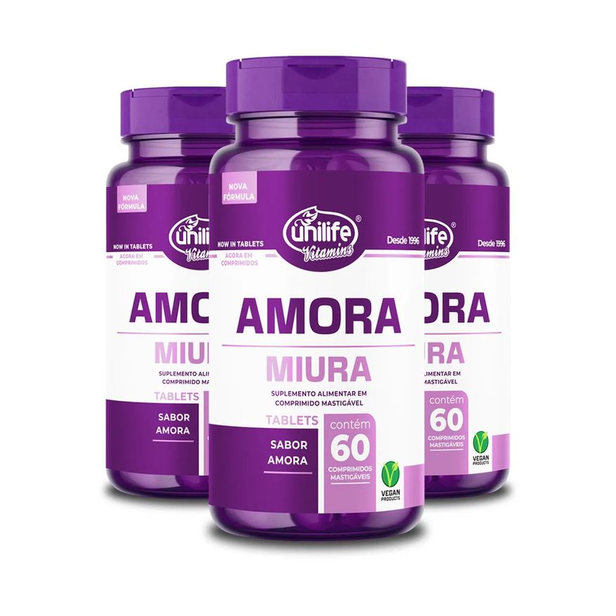 Unilife Kit 3 Amora Miura 60 Comprimidos