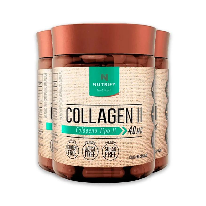 Nutrify Kit 3 Colágeno Tipo 2 Collagen Ii 60 Cápsulas