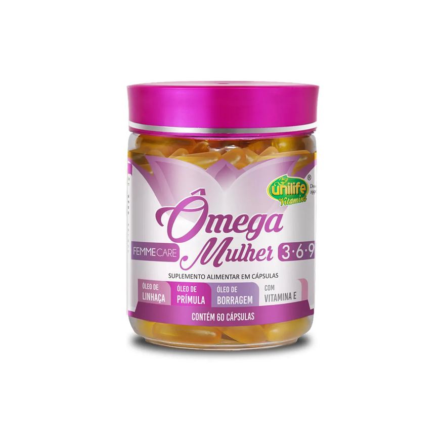 Unilife Ômega 3,6 e 9 Mulher 1000mg 60 Cápsulas