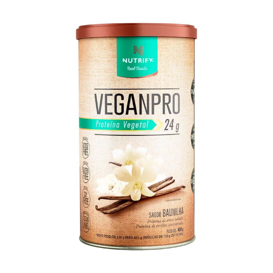 Nutrify Veganpro Proteína Vegetal Baunilha 450g