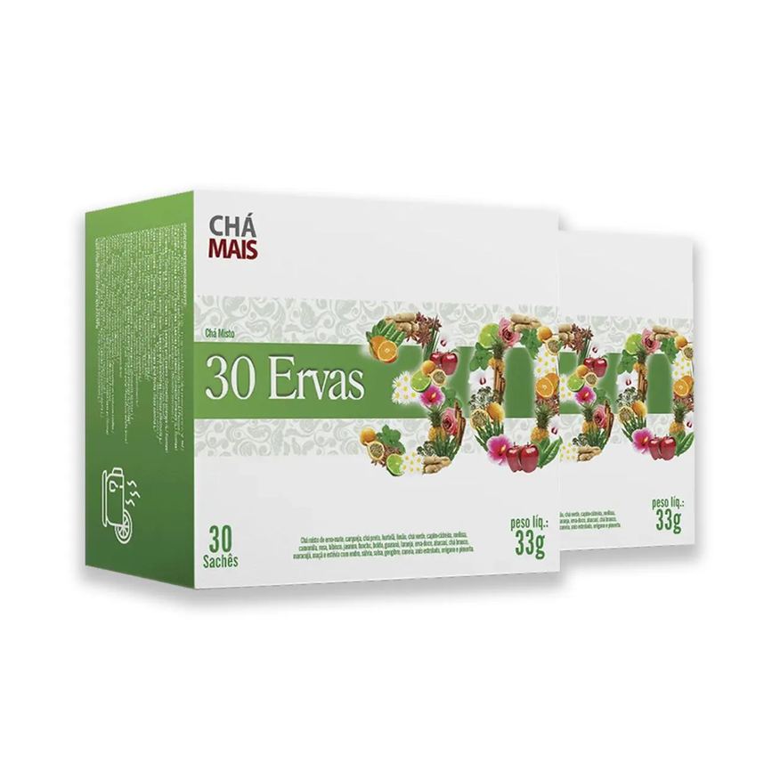 Clinic Mais Kit 2 Chá Misto 30 Ervas Flores e Frutas Chámais 30 Sachês