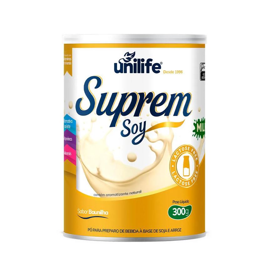 Unilife Suprem Soy Bebida de Soja Sabor Baunilha 300g