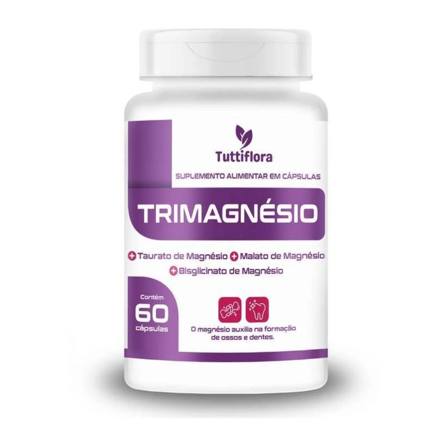 Nataly Tri Magnésio Premium (taurato, Malato e Quelato) 60 Capsulas de 500mg