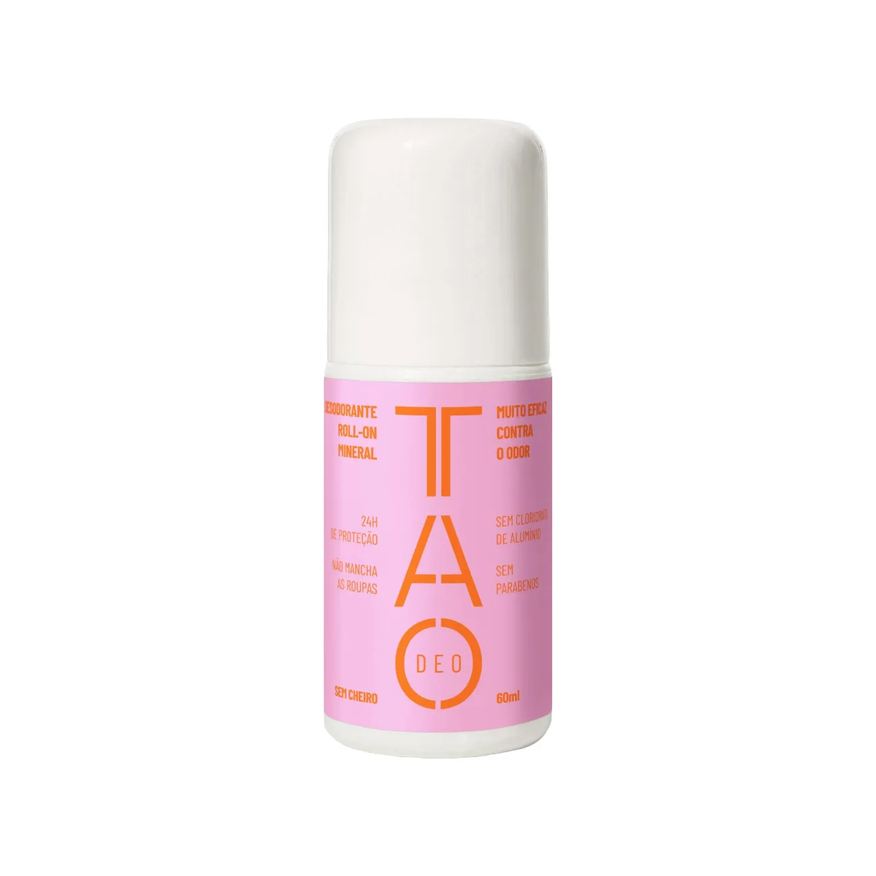 TAO Deo Desodorante Natural Roll-On Sem Perfume Rosa 60ml