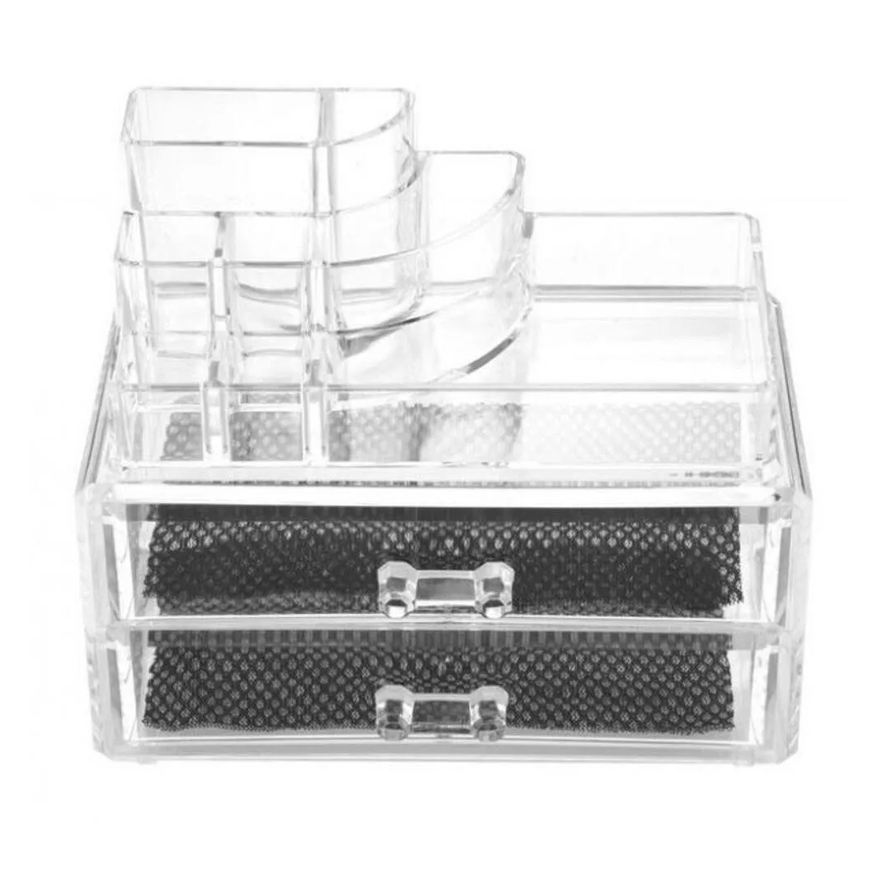 Yeet Organizador de Maquiagem em Acrílico com 2 Gavetas – Elegância, Praticidade e Sofisticação para Seu Espaço