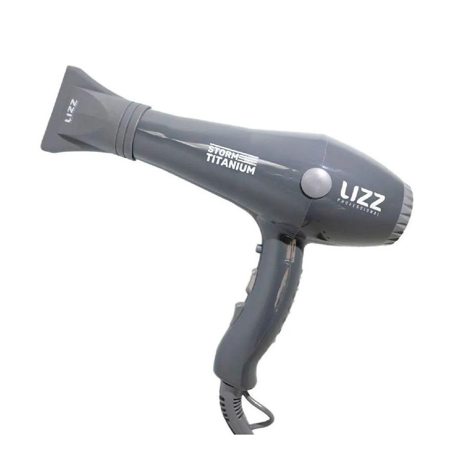 Lizz Professional Secador Storm Titanium Profissional 2150W com 2 Bicos Lizz Cinza 220V