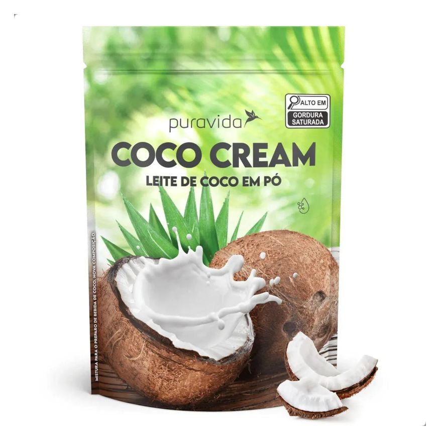 Puravida Coco Cream Leite de Coco em Pó Vegano 1kg Pura Vida Creme DE Coco