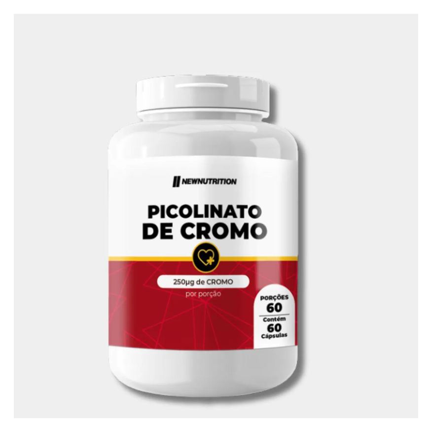 New Nutrition Picolinato de Cromo 250Ug 60 Capsulas Natural