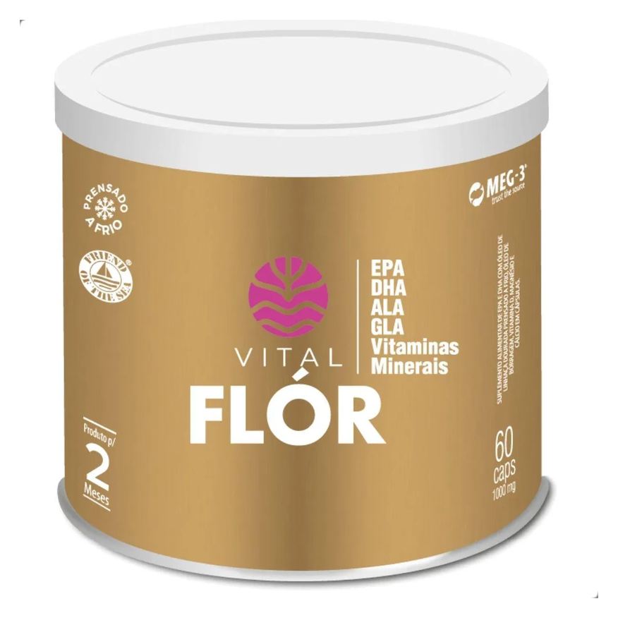 Vital Âtman Suplemento Nutricional Vital Flór 1000mg 60 Cápsulas Vital Atman Natural