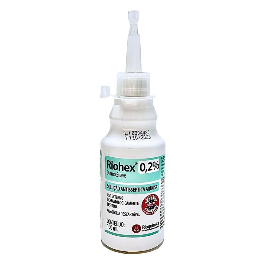 Rioquímica Clorexidina Dermo Suave 0,2% Riohex 100ml Antisséptica