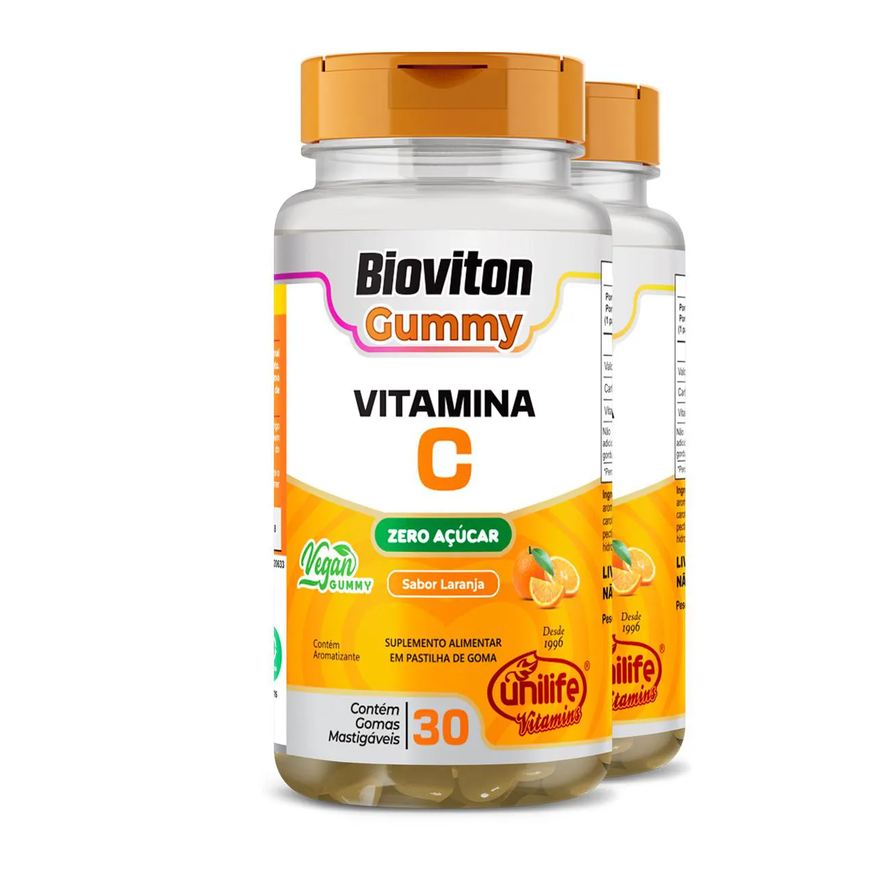 Unilife Kit 2 Gummy Vitamina C Laranja 30 Gomas