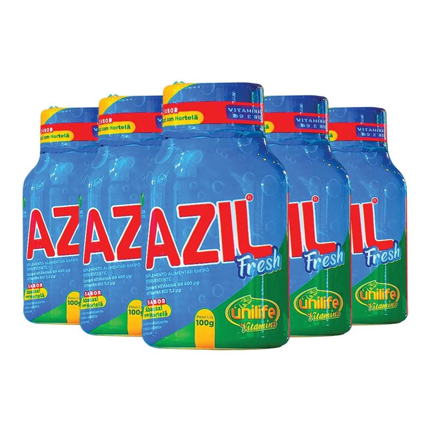 Unilife Kit 5 Azil Fresh Abacaxi e Hortelã 100g