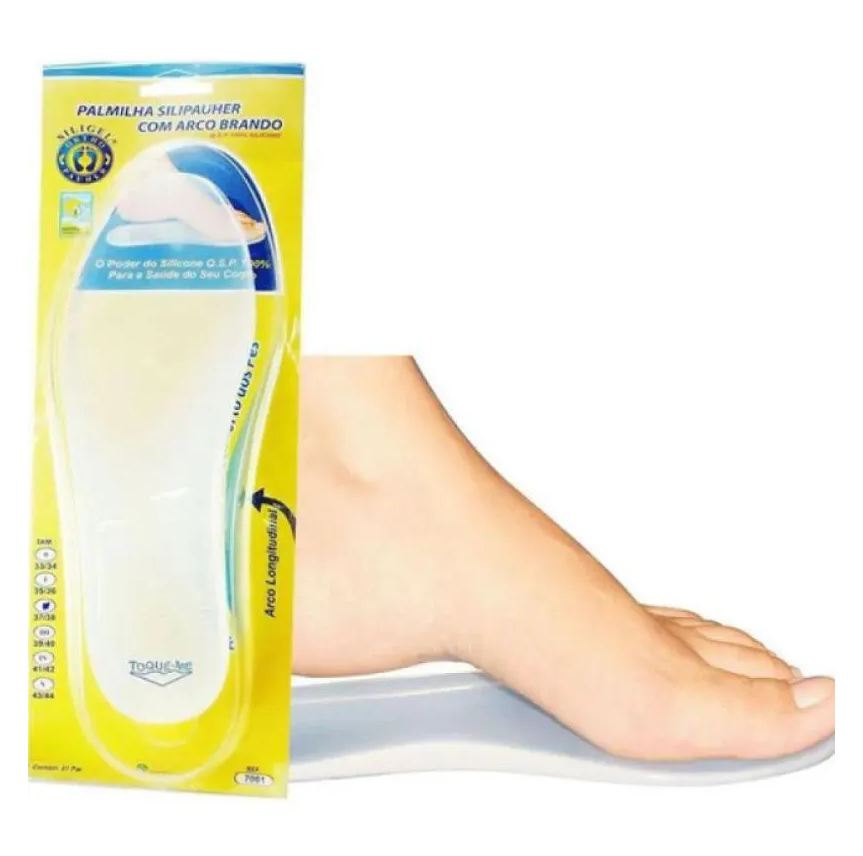 Ortho Pauher Palmilha Silipauher com Arco Brando para Absorção de Impactos - 3536