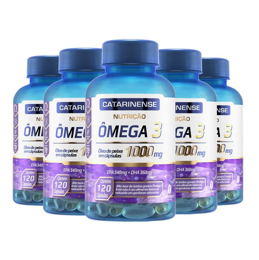 Catarinense Kit 5 Ômega 3 Epa 540mg Dha 360mg 120 Cápsulas