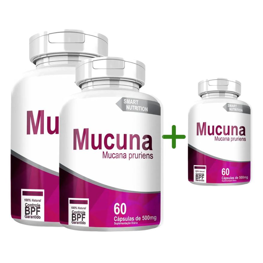 4Elementos Mucuna Compre 2 Leve 3 com Total de 180 Capsulas