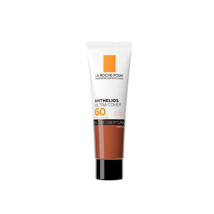 Anthelios Protetor Solar Facial La Roche-Posay Ultra Cover FPS 60 Cor 6.0 Máxima Cobertura para Tom Muito Escuro 30g