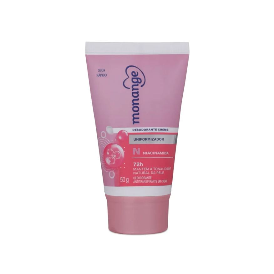 Monange Desodorante Antitranspirante Creme Uniformizador Feminino 72h 50g