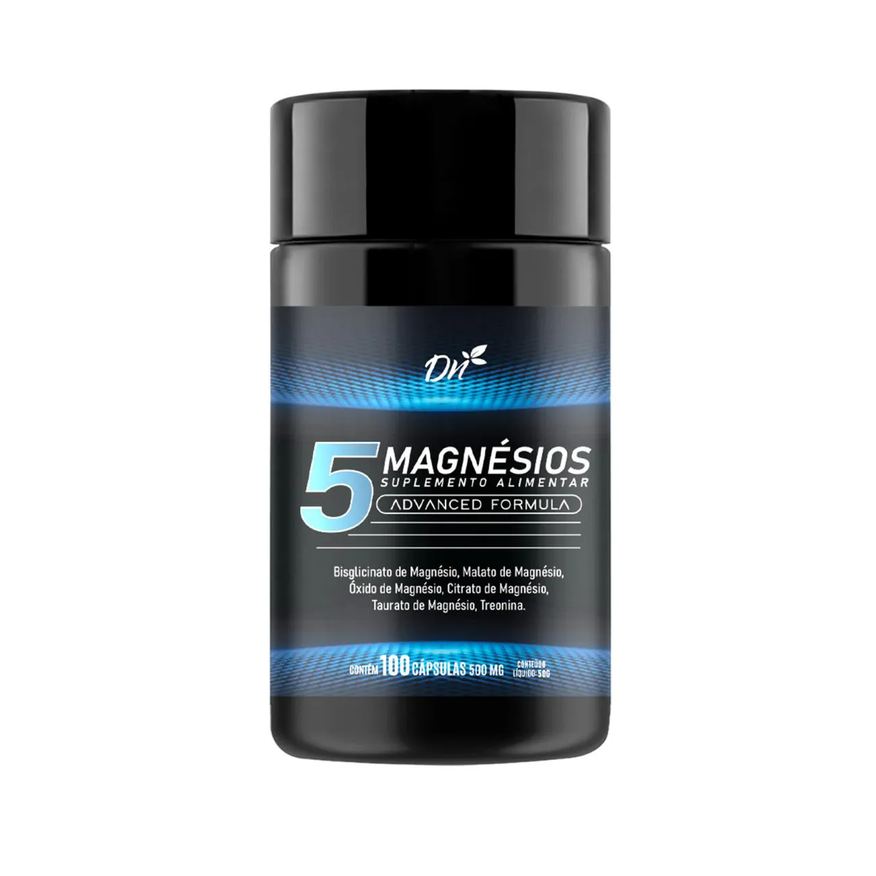 DoseNatural 5 Magnésios - Malato + Taurato + Citrato + Óxido + Bisglicinato 100Caps