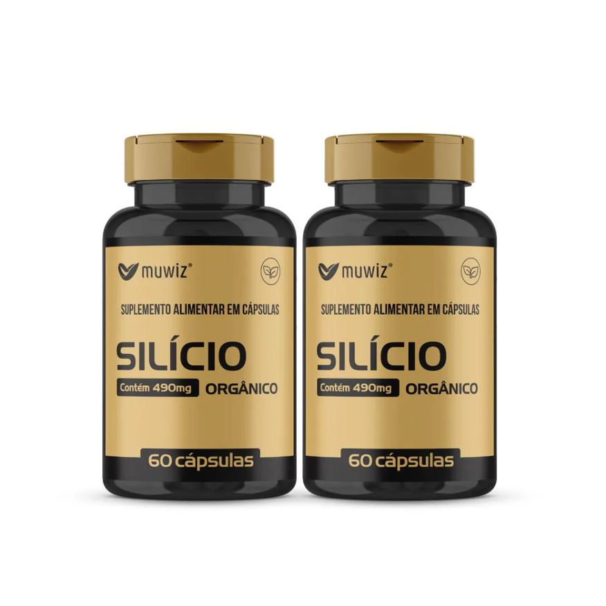 Muwiz Kit 2X Silício Orgânico - 490mg 60 Cápsulas Cabelos, Pele e Unhas
