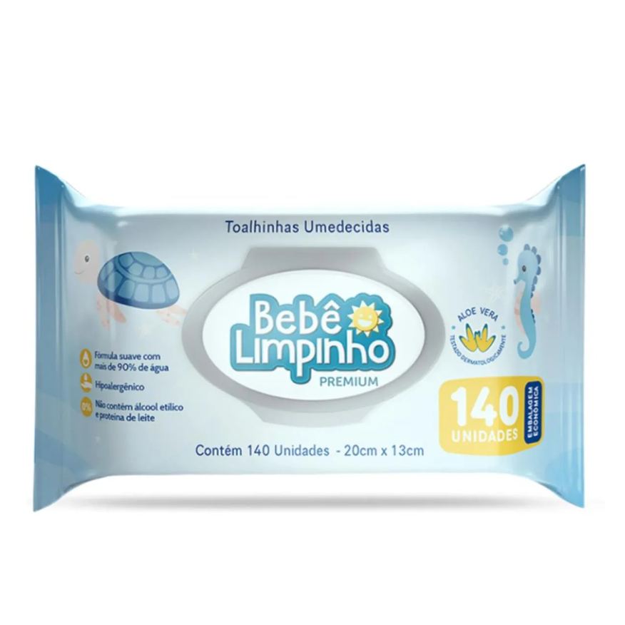 Cimed - Bebe Limpinho - Toalha Umedecida 140 Unidades