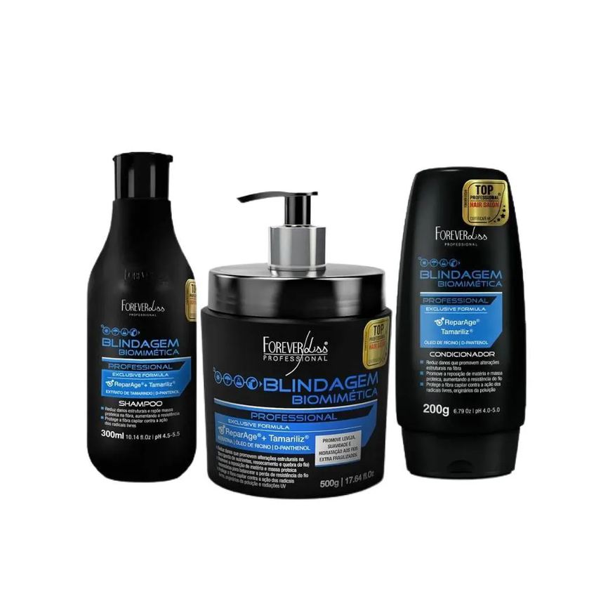 Forever Liss Kit Blindagem Biomimética Capilar Completo