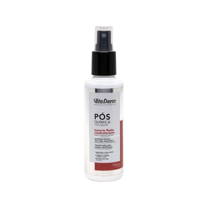 Vita Derm Leave-In Fluído Reestruturante Pós Química 140ml
