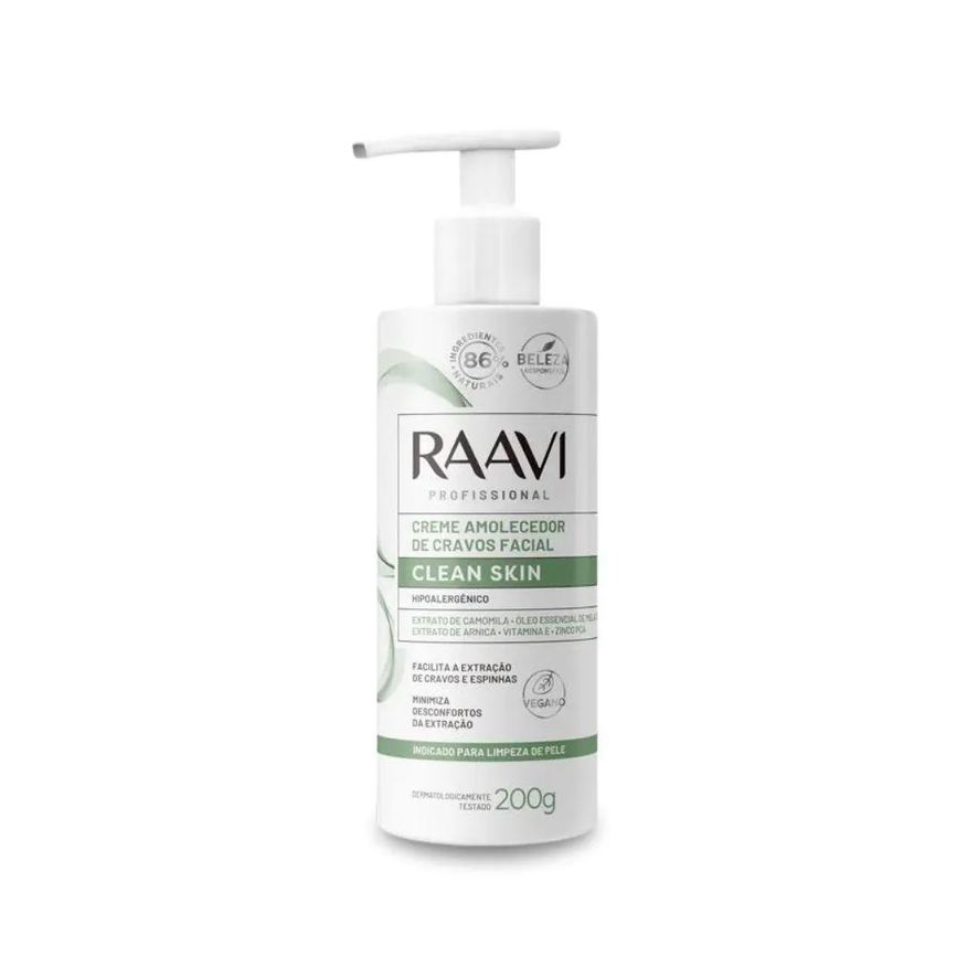 Raavi Clean Skin Creme Amolecedor de Cravos Facial 200g