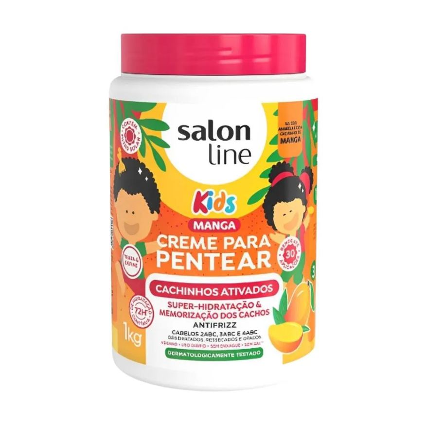 Salon Line Kids Manga Cachinhos Ativados Creme 1000ml