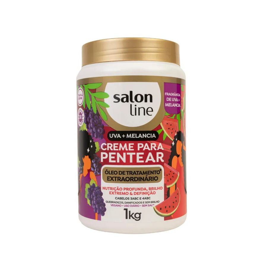 Salon Line Uva + Melancia Creme para Pentear 1000ml
