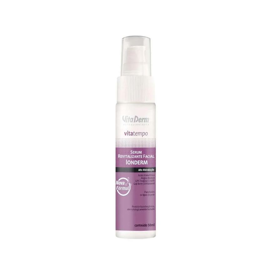 Vita Derm Revitalizing Facial Sérum Ionderm Vita Tempo com Ácido Hialurônico 50ml