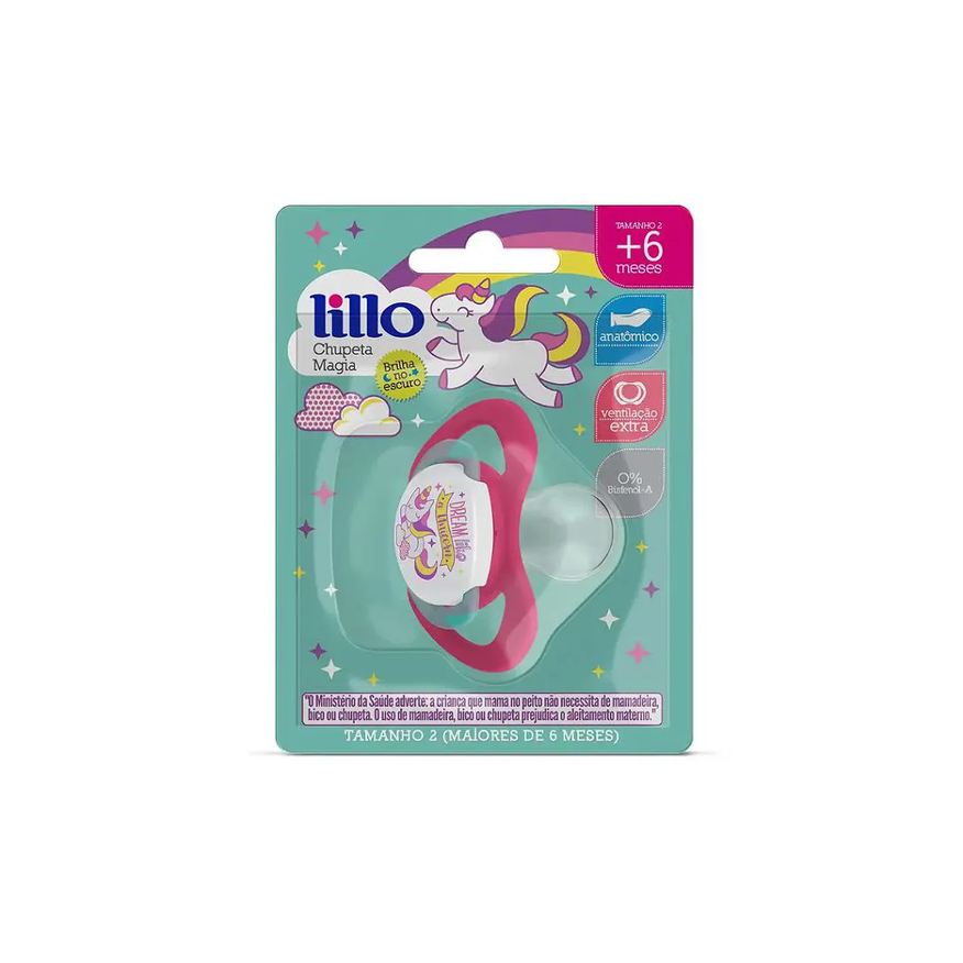 Lillo Chupeta Magia Orto Sil Tamanho 2 Rosa