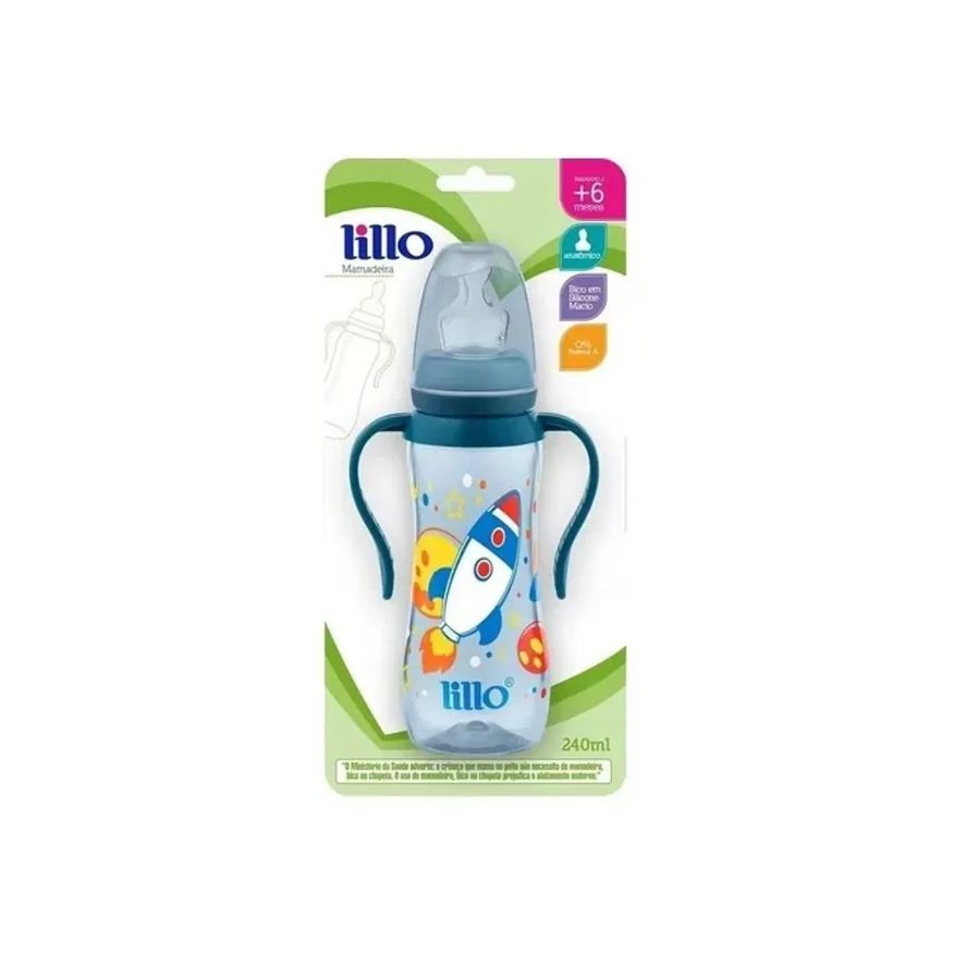 Lillo Mamadeira Sonho Acinturada 240ml Azul