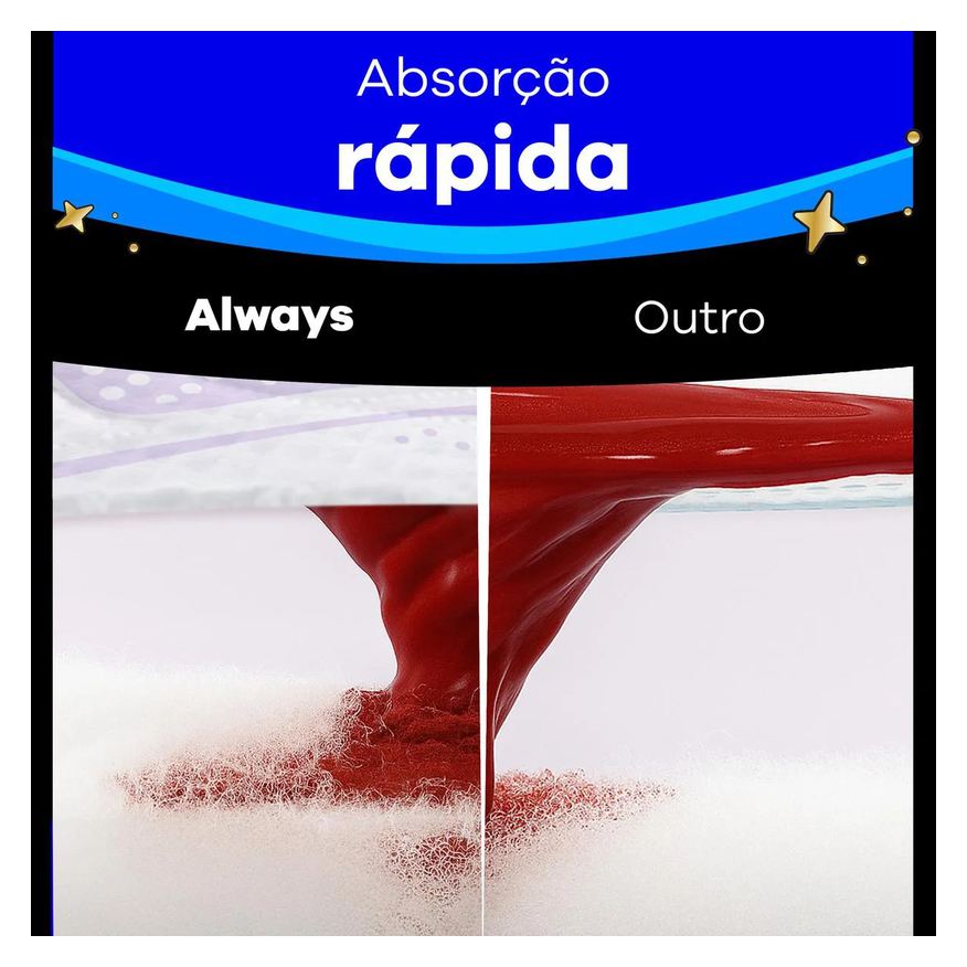 Always Absorvente Noite Seca com Abas 32 unidades