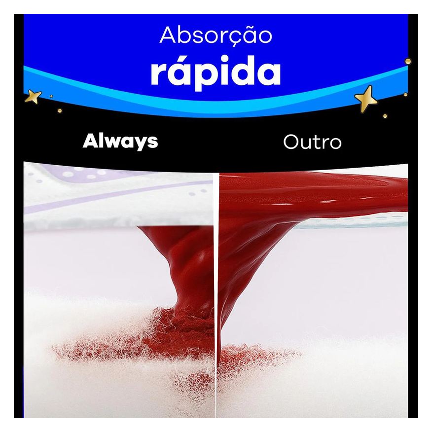 Always Absorvente Noite Ultra Suave com Abas 32 unidades