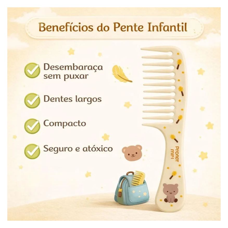 Dentes Pente Largos Infantil Proart Mini Pmp01B